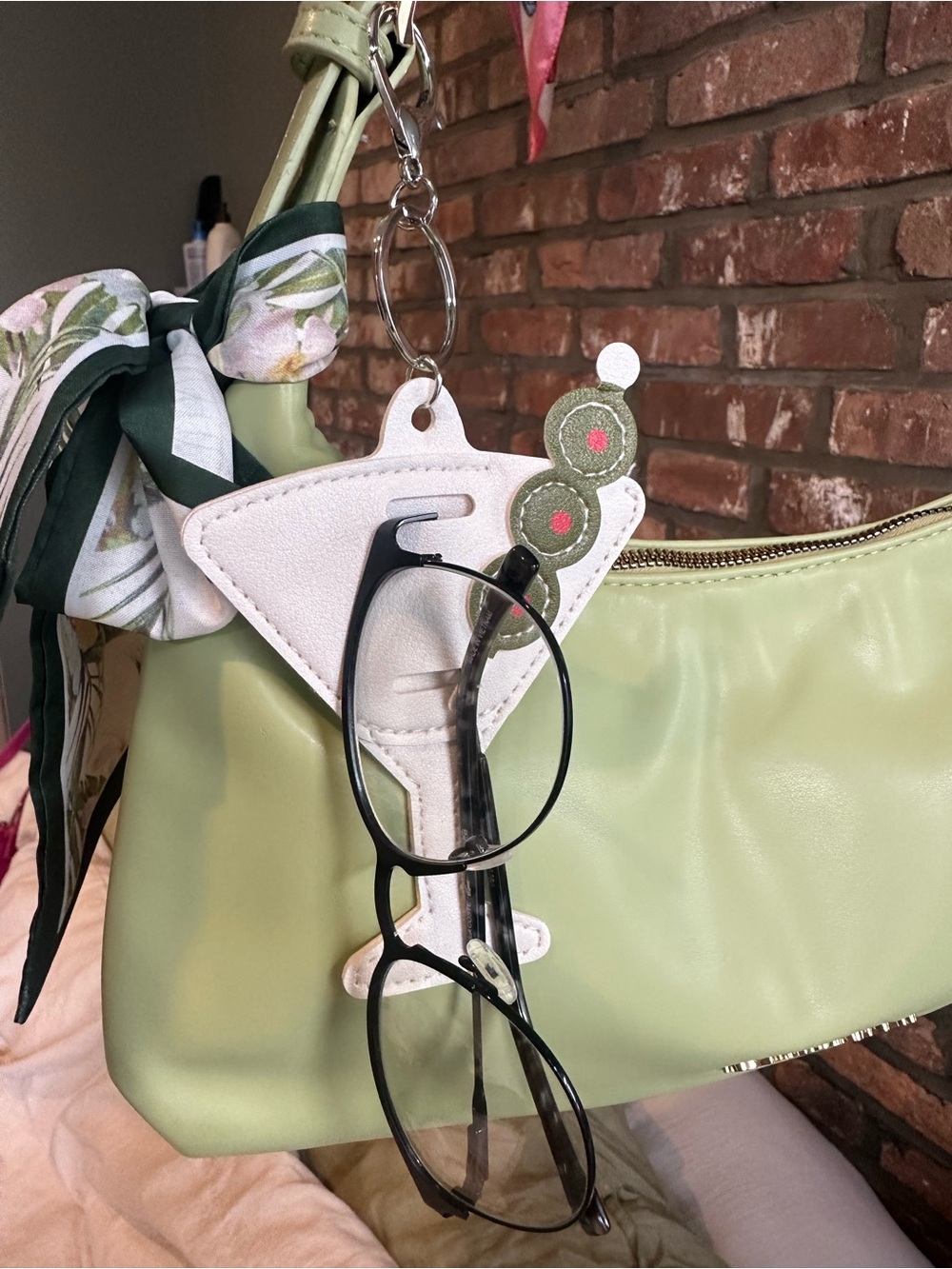 Martini bag charm